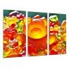 Cuadro Moderno Fotografico base madera, Tienda Comestibles Gominolas, Ositos Dulce Naranja
