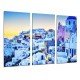 Cuadro Moderno Fotografico base madera, Paisaje Atardecer Ciudad Italia, Casas Pueblo Italiano