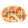 Cuadro Moderno Fotografico base madera, Restaurante Italiano, Pizzeria, Pizza, Tomate, Comida