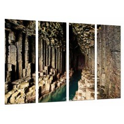 Cuadro Moderno Fotografico base madera, Espectacular Cueva Agua Subterranea, Formacion Rocas