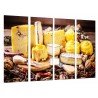 Cuadro Moderno Fotografico base madera, Comestibles, Queseria, Tabla Surtido Quesos, Cocina