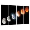 Cuadro Moderno Fotografico base madera, Astronomia Ciencia, Cielo Coche Fases Lunares, Sangre