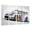 Cuadro Moderno Fotografico base madera, Deporte Competicion Coche Rally, Red Bull Gris