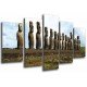 Cuadro Moderno Fotografico base madera, Paisajes Naturales Estatuas Cabezas, Isla Pascuas, Palya