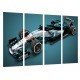 Cuadro Moderno Fotografico base madera, Coche Formula 1, Mercedes F1 W09 2018, Hamilton, Bottas