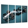 Cuadro Moderno Fotografico base madera, Coche Formula 1, Mercedes F1 W09 2018, Hamilton, Bottas