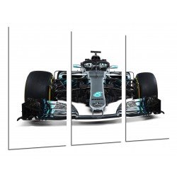 Cuadro Moderno Fotografico base madera, Coche Formula 1, Mercedes F1 W09 2018, Hamilton, Bottas
