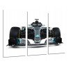 Cuadro Moderno Fotografico base madera, Coche Formula 1, Mercedes F1 W09 2018, Hamilton, Bottas