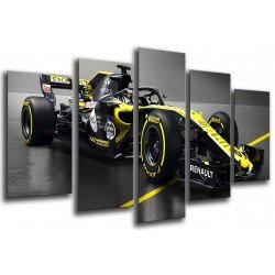 Cuadro Moderno Fotografico base madera, Coche Formula 1, Renault R.S.18 2018, Carlos Sainz, Hulkenberg