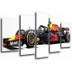 Cuadro Moderno Fotografico base madera, Coche Formula 1, Red Bull RB14 2018, Ricciardo, Verstappen