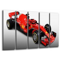 Cuadro Moderno Fotografico base madera, Coche Formula 1, Ferrari F1 SF71-H 2018, Vettel, Raikkonen