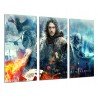 Cuadro Moderno Fotografico de madera, Serie, Juego de Tronos, Jon Nieve, Casa Stak, Hbo, George R. R. Martin