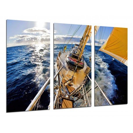 Cuadro Moderno Fotografico de madera, Deporte, Barco velero