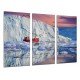 Cuadro Moderno Fotografico de madera, Barco rojo, Antártida