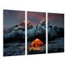 Cuadro Moderno Fotografico de madera, Montaña, Everest, Himalaya, Escalada,  Campo base, Noche