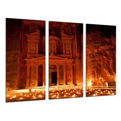Cuadro Moderno Fotografico de madera, Petra, Jordania,  Yacimiento arqueológico, 7 maravillas del mundo