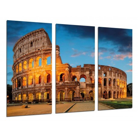 Cuadro Moderno Fotografico de madera, Coliseo Romano, Roma, Italia, 7 maravillas del mundo