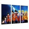 Cuadro Moderno Fotografico de madera, Vídeo juego, Dragon Ball, Son Goku, Evolución