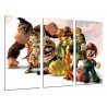 Cuadro Moderno Fotografico de madera, Vídeo juego, Nintendo, Súper Smash Bros, Mario Bros