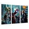 Cuadro Moderno Fotografico de madera, Película, Marvel, Stan Lee, Súper Héroes, Capitán América, Hulk, Iron Man, Thor
