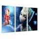 Cuadro Moderno Fotografico de madera, Vídeo juego, Baby Groot, Guardianes de la Galaxia, Iron Man, Marvel