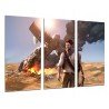 Cuadro Moderno Fotografico de madera, Vídeo juego, Uncharted 4, Avión estrellado, Nate