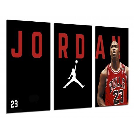 Cuadro Moderno Fotografico de madera, Deporte, Baloncesto, Chicago bull, Jordan, 23, NBA, Jumpman