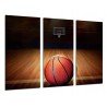 Cuadro Moderno Fotografico de madera, Deporte, Baloncesto, cancha, balón, canasta