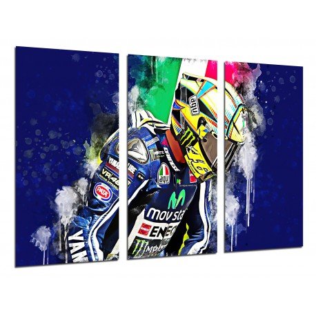 Cuadro Moderno Fotografico de madera, Deportes, Moto GP, Valentino Rossi, wallpaper