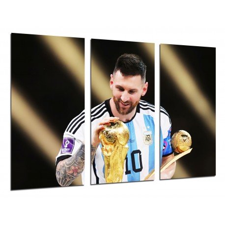 Cuadro Moderno Fotografico de madera, Deportes, Mundial futbol, Argentina, Copa del mundo, Messi