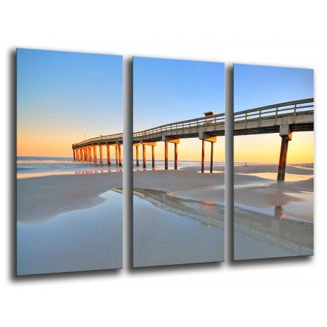 MULTI Wood Printings, Picture Wall Hanging, Landscape Beach Atardecer