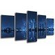 MULTI Wood Printings, Picture Wall Hanging, City of San Diego, Skyline of noche