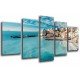 MULTI Wood Printings, Picture Wall Hanging, Landscape village coastal, Beach and mar