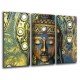 MULTI Wood Printings, Picture Wall Hanging, Buda Buddha, relaxation, relax