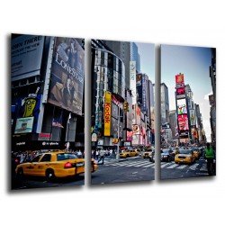MULTI Wood Printings, Picture Wall Hanging, City New York, New York, Taxi, Manhattan