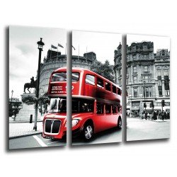 Cuadro Moderno Fotografico base madera, Ciudad Londres, London, Autobus Rojo