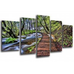 MULTI Wood Printings, Picture Wall Hanging, Landscape Forest, Park National of Croacia