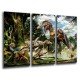 MULTI Wood Printings, Picture Wall Hanging, Dinosaurs, Velociraptor