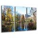 MULTI Wood Printings, Picture Wall Hanging, Landscape lake in Centre City Nueva York