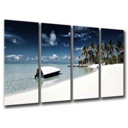 Cuadro Moderno Fotografico base madera, Paisaje de Playa, Mar soleado