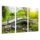 MULTI Wood Printings, Picture Wall Hanging, Landscape Bridge On River in the Bosque