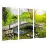 Cuadro Moderno Fotografico base madera, Paisaje Puente Sobre Rio en el Bosque