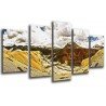MULTI Wood Printings, Picture Wall Hanging, Landscape Desert Pano
