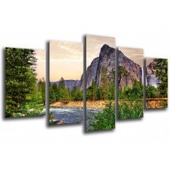 Cuadro Moderno Fotografico base madera, Paisaje Bosque Yosemite
