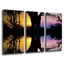 MULTI Wood Printings, Picture Wall Hanging, Sunset in the Bosque