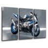 Cuadro Moderno Fotografico base madera, Moto BMW Azul