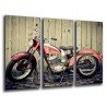 Cuadro Moderno Fotografico base madera, Moto Vintage, Harley Davidson