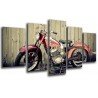 Cuadro Moderno Fotografico base madera, Moto Vintage, Harley Davidson