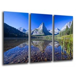 MULTI Wood Printings, Picture Wall Hanging, Landscape in Lake, Nature