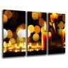 Cuadro Moderno Fotografico base madera, Velas Relax, Zen, Relajacion